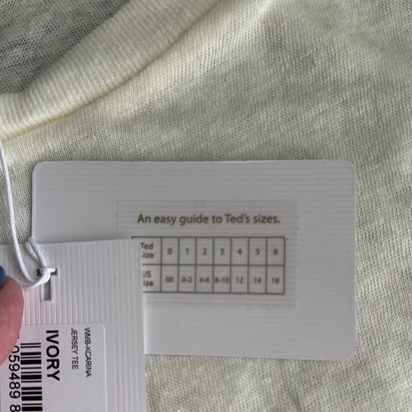 NWT Ted Baker London Light Yellow Oversized Short Sleeve Tee. L-XL (size 4) - Picture 8 of 8